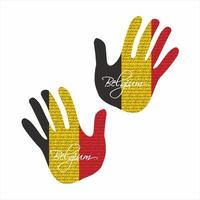 belgie vlag hand- vector