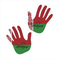 Wit-Rusland vlag hand- vector