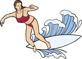 surfboard water extreem sport werkzaamheid vector