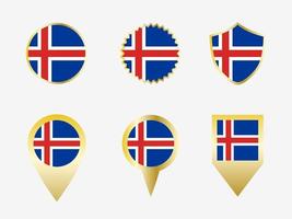 vector vlag reeks van IJsland.