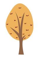tekenfilm boom illustratie. vector illustratie van herfst bomen Aan een wit achtergrond.