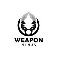 wapen logo, traditioneel wapen karambit vector, Ninja vechten gereedschap gemakkelijk ontwerp, symbool icoon, illustratie vector