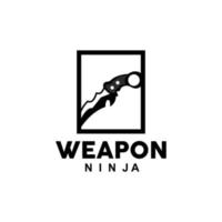 wapen logo, traditioneel wapen karambit vector, Ninja vechten gereedschap gemakkelijk ontwerp, symbool icoon, illustratie vector