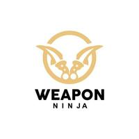 wapen logo, traditioneel wapen karambit vector, Ninja vechten gereedschap gemakkelijk ontwerp, symbool icoon, illustratie vector