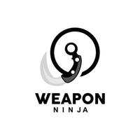 wapen logo, traditioneel wapen karambit vector, Ninja vechten gereedschap gemakkelijk ontwerp, symbool icoon, illustratie vector