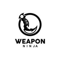 wapen logo, traditioneel wapen karambit vector, Ninja vechten gereedschap gemakkelijk ontwerp, symbool icoon, illustratie vector