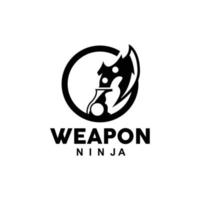 wapen logo, traditioneel wapen karambit vector, Ninja vechten gereedschap gemakkelijk ontwerp, symbool icoon, illustratie vector