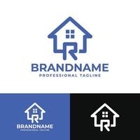 brief r huis logo, geschikt voor ieder bedrijf verwant naar huis, echt landgoed, bouw, interieur met r voorletter. vector