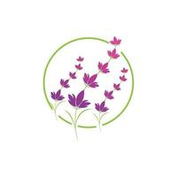 lavendel bloem logo symbool sjabloon vector