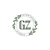 gz eerste schoonheid bloemen logo sjabloon vector