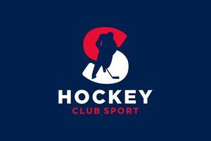 vector initialen brief s met hockey creatief meetkundig modern logo ontwerp.