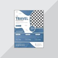 professioneel reizen vakantie tour agentschap folder sjabloon ontwerp. vector