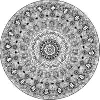 gemakkelijk mandala, gemakkelijk mandala's bloemen kleur bladzijde Aan wit achtergrond. vector