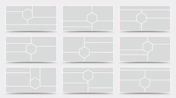 moodboard sjabloon. foto collage indeling. minimalistische moodboard. vector