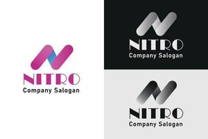 nitro logo ontwerp vector