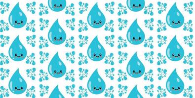 blauw grappig water druppels. wereld water dag. patroon achtergrond. vector