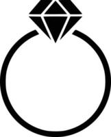 diamant ring illustratie vector