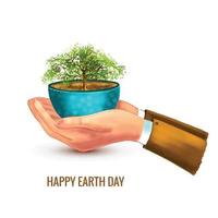illustratie van een gelukkig aarde voor milieu veiligheid viering achtergrond vector