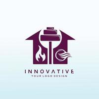 sanitair, verwarming en lucht conditioning vector logo ontwerp idee.