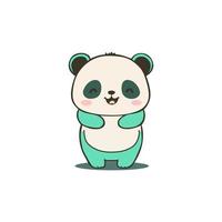 schattig panda glimlach vector illustratie