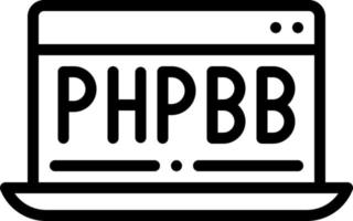 lijn icoon voor phpbb vector