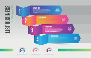 lijst infographic sjabloon vector