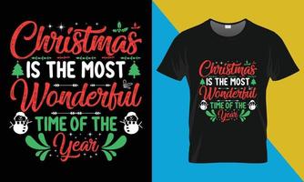 Kerstmis typografie t overhemd ontwerp, Kerstmis is de meest geweldig tijd vector