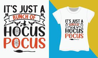 halloween typografie t-shirt ontwerp, alleen maar een bundel van hocus pocus vector