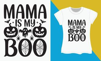 halloween typografie t-shirt ontwerp, mama is mijn boe vector