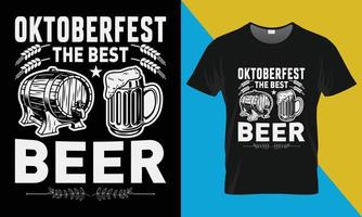 oktoberfeest t-shirt ontwerp, oktoberfeest de het beste bier vector