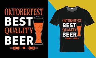 oktoberfeest t-shirt ontwerp, oktoberfeest het beste kwaliteit bier vector