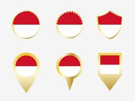 vector vlag reeks van Indonesië