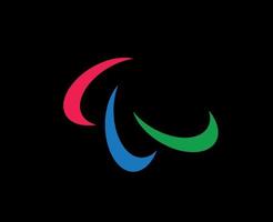 paralympisch spellen officieel symbool logo abstract ontwerp vector illustratie met zwart achtergrond