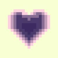 pixel helling zacht kleur hart vector