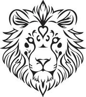 tribal leeuw hart vector