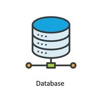 databank vector vullen schets pictogrammen. gemakkelijk voorraad illustratie voorraad