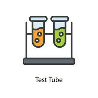 test buis vector vullen schets pictogrammen. gemakkelijk voorraad illustratie voorraad