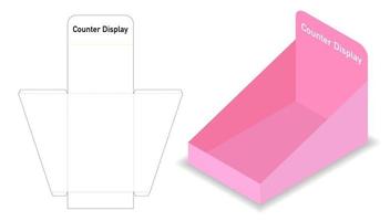 doos verpakking gestanst sjabloonontwerp. 3D-model vector