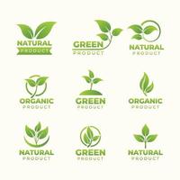 set van natuurlijke logoproducten