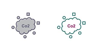 koolstofdioxide vector icoon