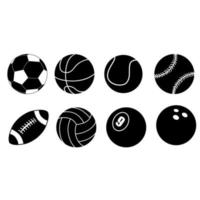 bal icoon vector set. Amerikaans voetbal bal illustratie teken verzameling. sport symbool.