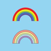 levendig regenboog ontwerp, barsten van kleur in vijf tinten vector