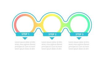 gradiënt lege cirkels vector infographic sjabloon