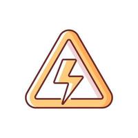 hoogspanning RGB-kleur pictogram vector