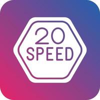 20 snelheid begrenzing icoon vector ontwerp