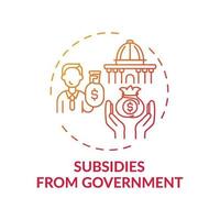 overheidssubsidies concept pictogram vector