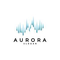 Aurora logo, licht Golf vector, natuur landschap ontwerp, Product merk sjabloon illustratie icoon vector