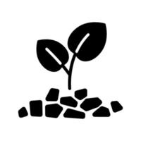 mulch zwarte glyph pictogram vector