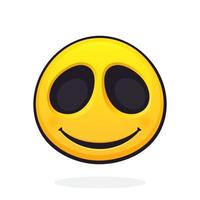 emoji glimlach gezicht. gelukkig emoticon karakter. icoon voor uitdrukking van gevoelens vector
