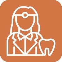 vrouw tandarts icoon vector ontwerp